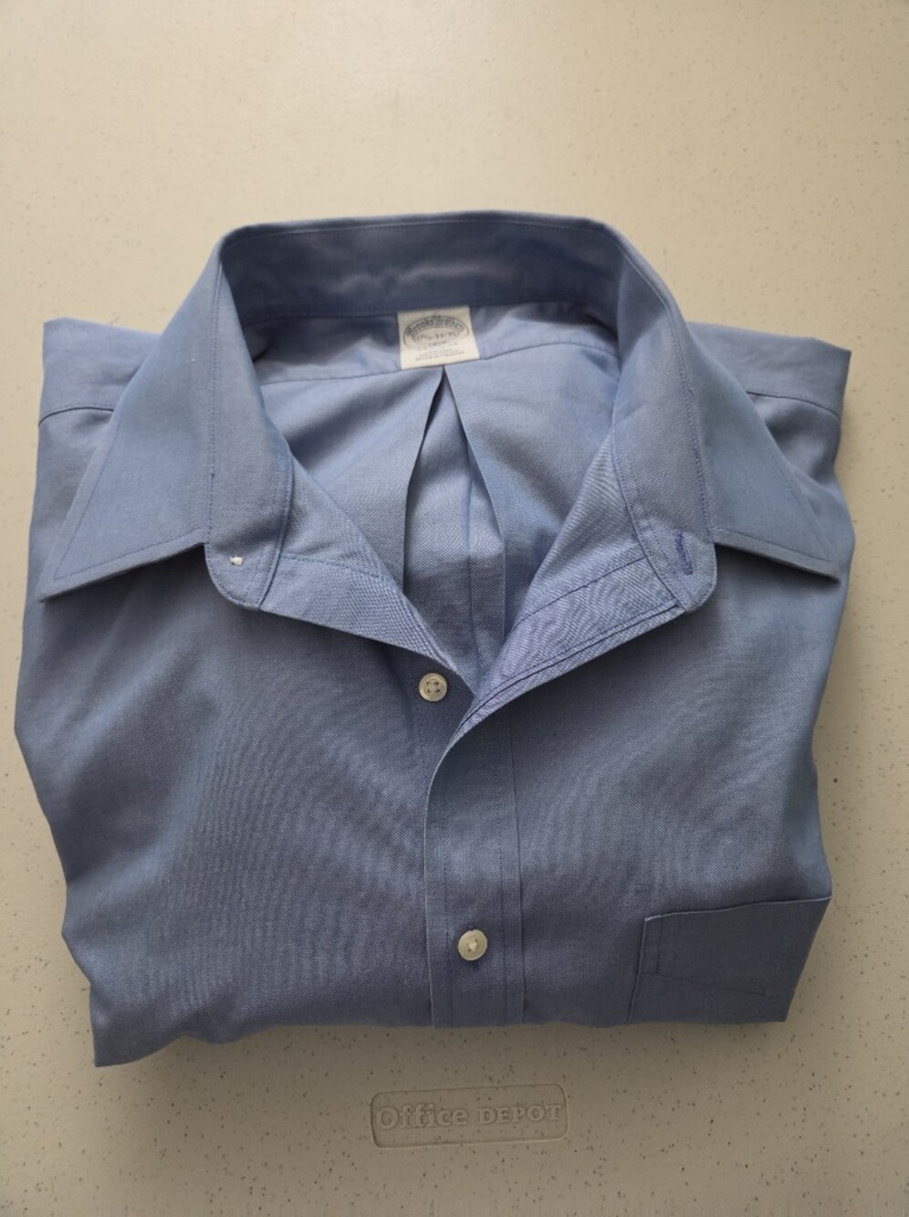 Brooks Brothers Light Blue Dress Shirt, XL, 100% Cotton Preppy Classic Americana